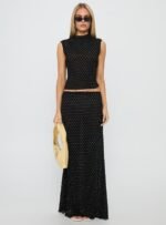 Ford Maxi Skirt Onyx Polka Dot - Image 8