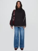 Leizure Turtleneck Knit Jumper Brown - Image 7