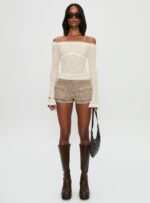 Mochapella Off The Shoulder Top White - Image 7