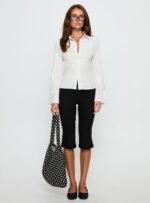 Anni Pinstripe Shirt White - Image 7