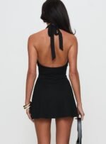 Hollywood Hills Plunge Neck Playsuit Black - Image 5