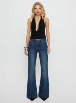 Wide World Mid Rise Bootleg Jeans Mid Blue - Image 7