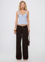 Isabetta Halter Top Blue Stripe - Image 7