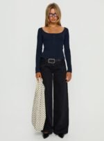 Supercut Low Rise Baggy Pleat Jeans Washed Black - Image 6