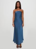 Haley Maxi Dress Mid Blue - Image 12