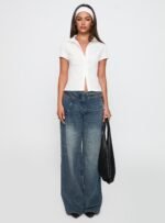 Lift Off Button Up Top White - Image 7
