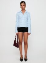Liesel Shirred Long Sleeve Top Stripe - Image 7