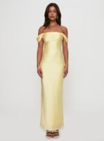Azura Off The Shoulder Maxi Dress Yellow - Image 7