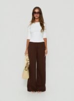 Hereos Mid Rise Baggy Leg Jeans Washed Chocolate - Image 7