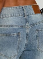 Ramos Low Rise Double Button Wide Leg Jeans Light Vintage Blue - Image 7