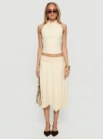 Scenic Route Asymmetrical Midi Skirt Yellow - Image 7