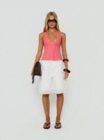 Claudiana Gathered Halter Top Coral - Image 7