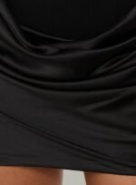 Ryana Corset Drape Mini Dress Black - Image 7