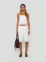 Sakai Broderie Detail Top White - Image 7