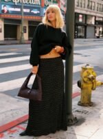 Ford Maxi Skirt Onyx Polka Dot - Image 10