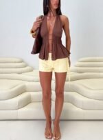Electric Night Shorts Yellow Stripe - Image 8
