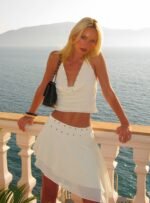 Gemmina Halter Sequin Top Cream - Image 11