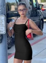 Jayana Bandage Mini Dress Black - Image 8