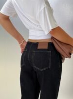 Buenos No Waist Low Rise Straight Leg Jeans Raw Denim - Image 8