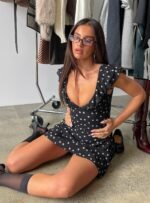 I Guess So Mini Dress Black Polka Dot - Image 18