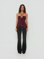 Clynee Ultra Low Rise Bootleg Jeans Vintage Black - Image 8