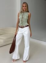 Serenitia Mid Rise Relaxed Jeans White Wash - Image 8