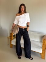 Two Lovers Low Rise Pants Black - Image 10
