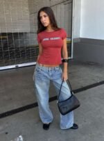 Ellanor Low Rise Slouch Denim Jean Washed Mid Blue Wash - Image 9