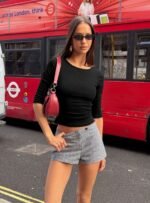 Elaia 3/4 Sleeve Top Black - Image 11