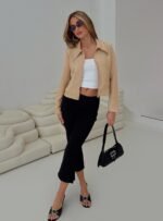 Hurleigh Faux Suede Jacket Brown - Image 9