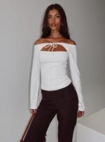 Nevah Long Sleeve Top White - Image 8
