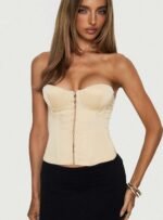 Afelia Strapless Corset Top Lemon - Image 8