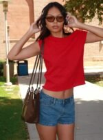 Dreamful Low Rise Mini Denim Shorts Mid Blue Wash - Image 9
