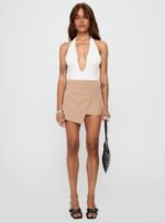 Emmalyne Plunge Neck Bodysuit White - Image 9