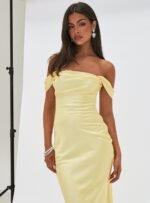 Azura Off The Shoulder Maxi Dress Yellow - Image 10