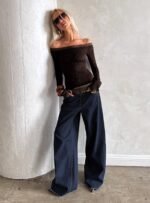 Mochapella Off The Shoulder Top Brown - Image 10