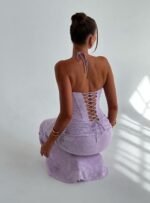 Love From Portofino Corset Maxi Dress Lilac - Image 10