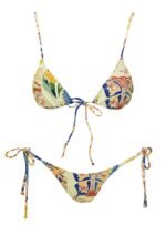 Alizzi Tie Front Triangle Bikini Top Multi - Image 6