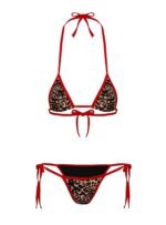 Beasley Tie Side Bikini Bottoms Red / Leopard - Image 6
