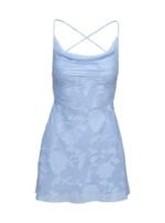 Celena Mini Dress Light Blue Burnout - Image 8