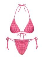City Of Palms Triangle Bikini Top Red Gingham - Image 5