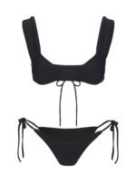 Missie Tie Side Bikini Bottom Black - Image 5