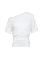 Ashlinn Off Shoulder Drapey Top White - Image 13