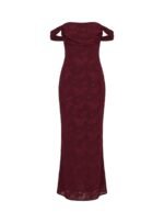 Azura Off The Shoulder Maxi Dress Burgundy - Image 15