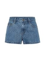 Dreamful Low Rise Mini Denim Shorts Mid Blue Wash - Image 11