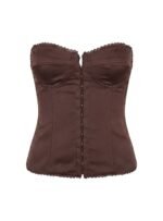 Jazzy Strapless Corset Top Chocolate - Image 14