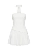 Odela Strapless Drop Waist Mini Dress White - Image 8