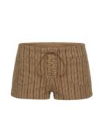 Ronnee Lace Up Shorts Brown Stripe - Image 14