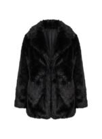 Super Trouper Faux Fur Jacket Black - Image 17