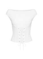 Unbothered Corset Top White - Image 9